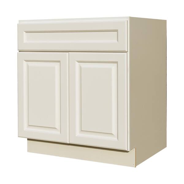 LIFEART CABINETRY LaPort Assembled 24x34.5x24 in. Base Cabinet with 2 Doors and 1 Drawer in Classic White
