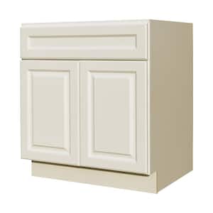 LaPort Assembled 24x34.5x24 in. Base Cabinet with 2 Doors and 1 Drawer in Classic White