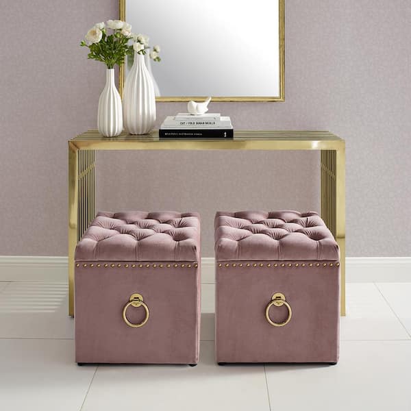 Mirrored storage store ottoman