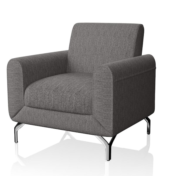 Furniture of America Louy Brown Linen-like Fabric Accent Chair
