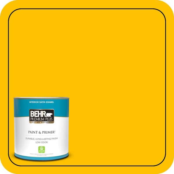BEHR PREMIUM PLUS 1 qt. #360B-7 Center Stage Satin Enamel Low Odor Interior Paint & Primer