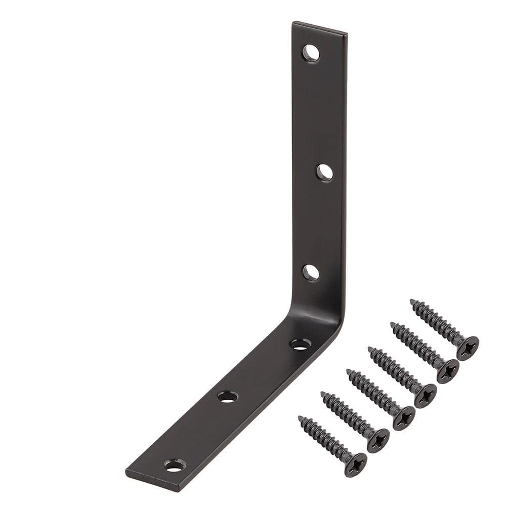 Everbilt 6 In Black Corner Brace 20935 The Home Depot   Everbilt Corner Braces 20935 64 1000 