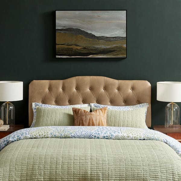 Annabel Vegan Leather King Headboard in Toast Brown