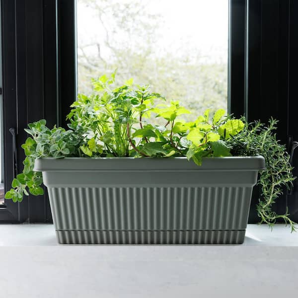 Long Window Box Planter Inside Black Rectangular Planters Box With