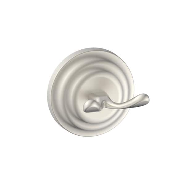 Glacier Bay Deveral Wall Mounted Bathroom Double Robe Hook in Brushed Nickel Finish