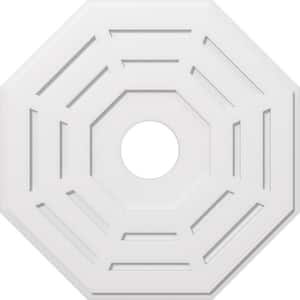 1 in. P X 14-1/4 in. C X 36 in. OD X 7 in. ID Westin Architectural Grade PVC Contemporary Ceiling Medallion