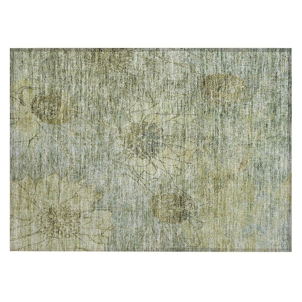 Addison Rugs Chantille Machine Washable Indoor/Outdoor Abstract ACN2235 Aloe 1 ft. 8 in. x 2 ft. 6 in. Accent Rug