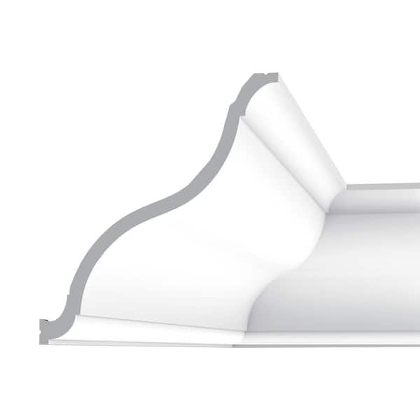 ORAC DECOR 8 in. x 8-3/4 in. x 78-3/4 in. Primed White Plain Polyurethane Crown Moulding