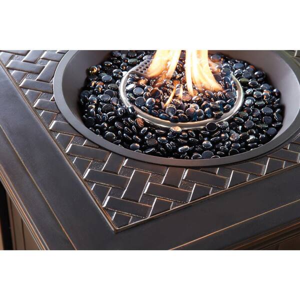 Hanover Monaco 3-Piece Aluminum Patio Fire Pit Conversation Set with Chaise Lounges and Fire Pit Side Table MONCHS3PCFPSQ - The Home Depot
