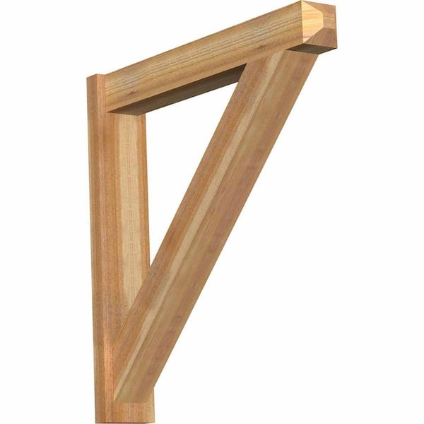 Ekena Millwork 6 in. x 36 in. x 36 in. Traditional Craftsman Rough Sawn Western Red Cedar Outlooker