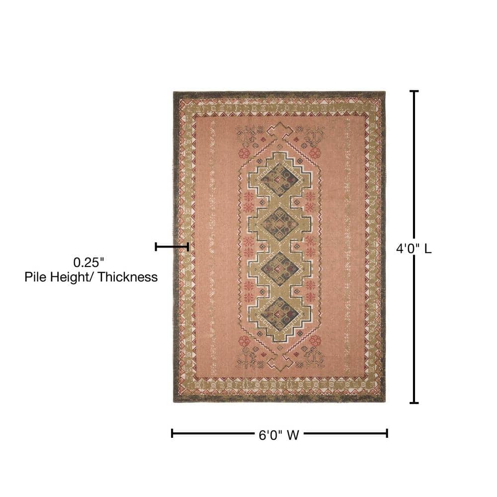 Cherokee Strawberry Red Cotton Flatweave 4' x 6' Area Rug