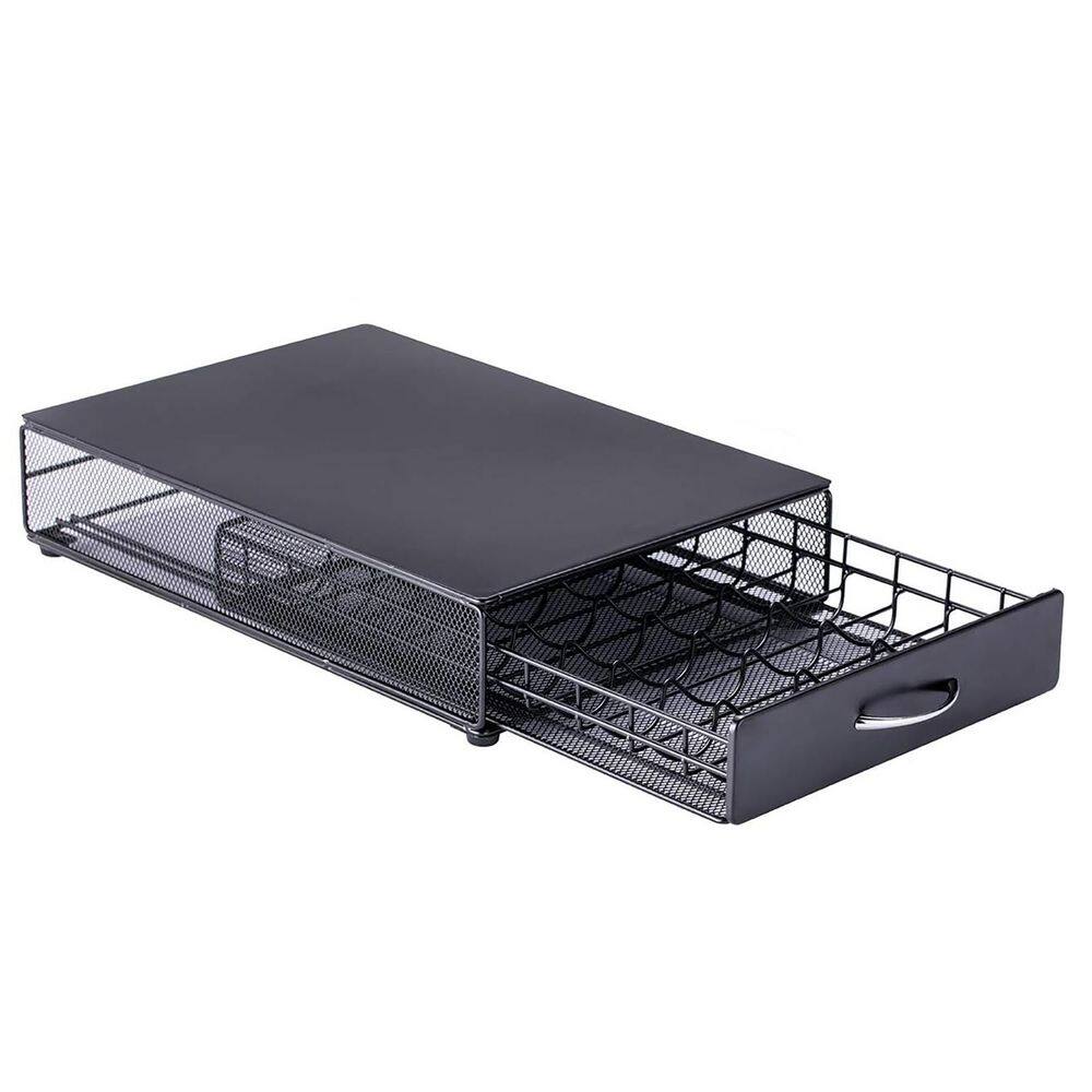 Black Metal Coffee Capsule Organizer Drawer w/ Mesh Shelves for Nespresso Vertuo Pod Holder Storage Tray (40 Pods) price history on PriceWatchPro