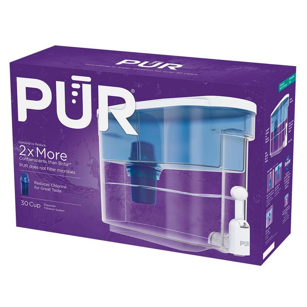 Large Blue and Clear Activated Carbon Water Filter Pitcher