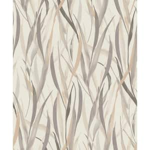 Sway Neutral White Botanical Wallpaper Sample