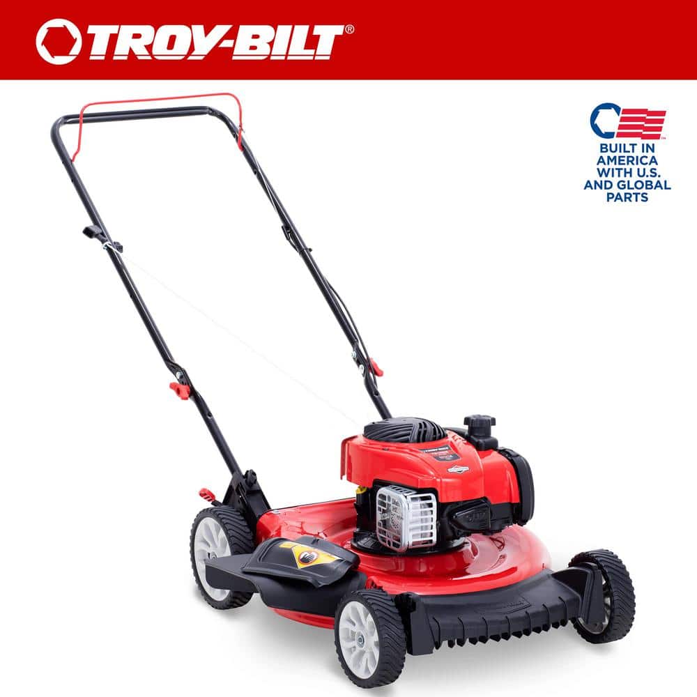 Troy-Bilt 21 in. 140 cc Briggs and Stratton Gas Walk Behind Push Lawn Mower with Mulching Kit Included -  11A-A0BP766