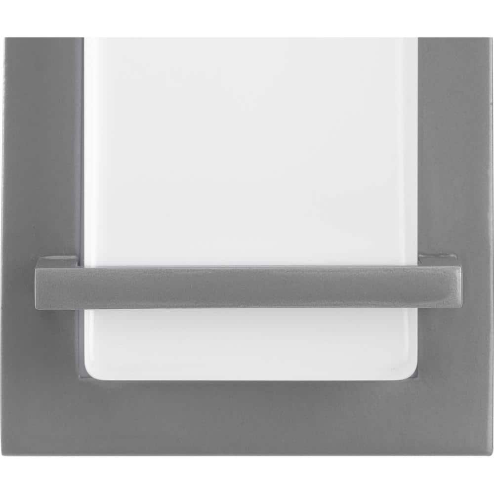 Z-1080 Metallic Gray LED Outdoor Wall Sconce with Acrylic Shade