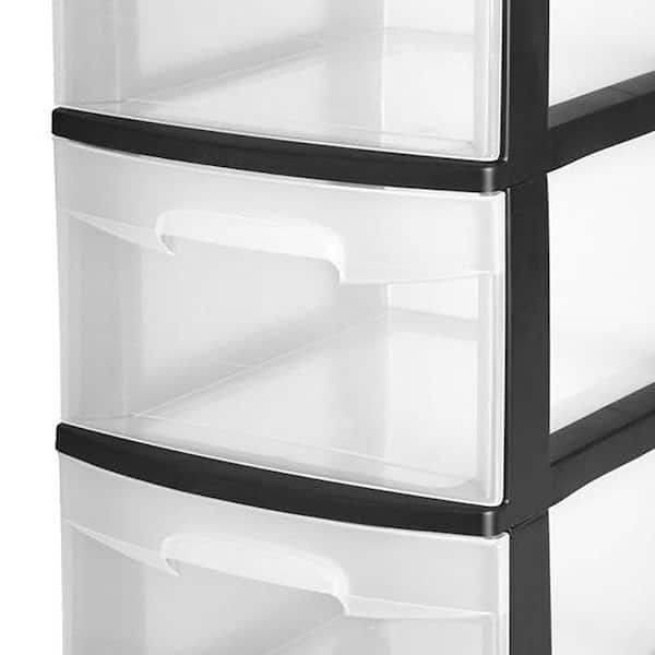 Sterilite 3 Drawer Storage Cart, Plastic Rolling Organizer with Wheels, 2  Pack, 1 Piece - Pay Less Super Markets