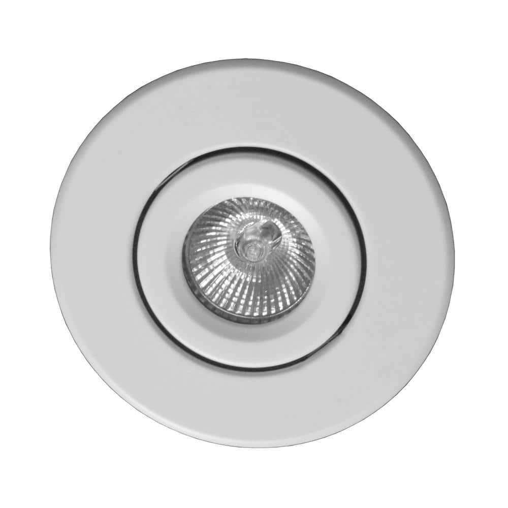 4'' White Adjustable Recessed Gimbal Trim