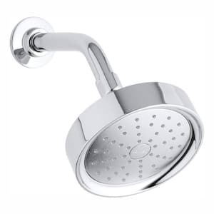 Purist 1-Spray 5.5 in. Single Wall Mount Low Flow Fixed Shower Head in Polished Chrome