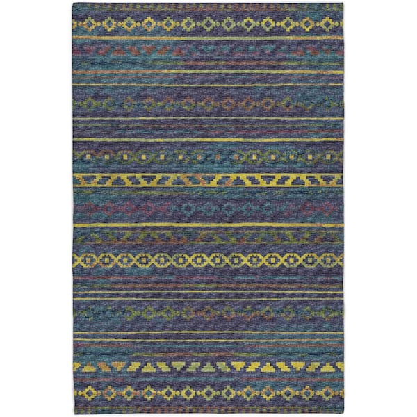 Dream Shag Premium Machine Washable Abstract ADS116 Multi 3 ft. x 5 ft. Area Rug