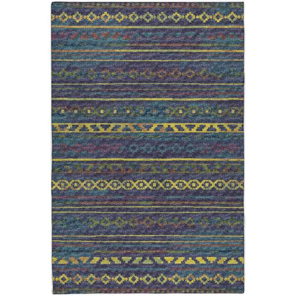 Dream Shag Premium Machine Washable Abstract ADS116 Multi 8 ft. x 10 ft. Area Rug