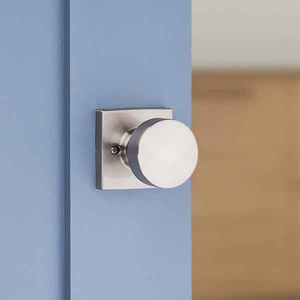 Pismo Satin Nickel Square Half-Dummy Flat Door Knob