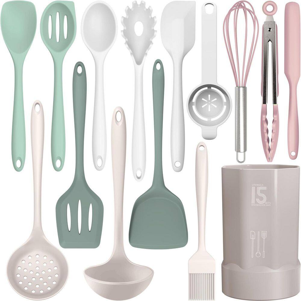 Multicolor Silicone Cooking Utensils Set 446°F Heat Resistant Nonstick Kitchen Utensil Gadgets Tools Set price history on PriceWatchPro