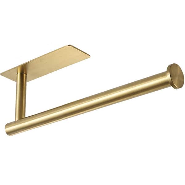 Gold Paper Towel Holder, Under Cabinet or Wall Mounted Rack for Kitchen and Bathroom