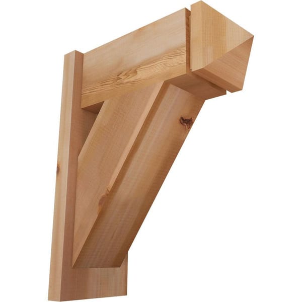 Ekena Millwork 8 in. x 22 in. x 18 in. Traditional Arts and Crafts Smooth Western Red Cedar Outlooker