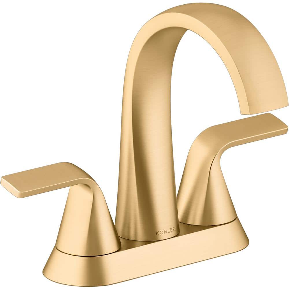 Vibrant Brushed Moderne Brass Kohler Centerset Bathroom Faucets R30578 4d 2mb 64 1000 