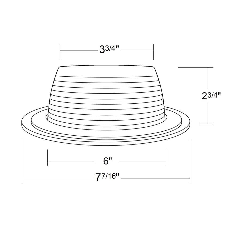 6-Inch White and Oil Rubbed Bronze Aluminum Recessed Baffle Trim