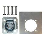 Heavy-Duty Bolt On Recessed Mount D-Ring w/Back Plate 3/8 in.  Diameter, 4 -1/2 in.  x 5 in.  6,000 lb (1-Pack)