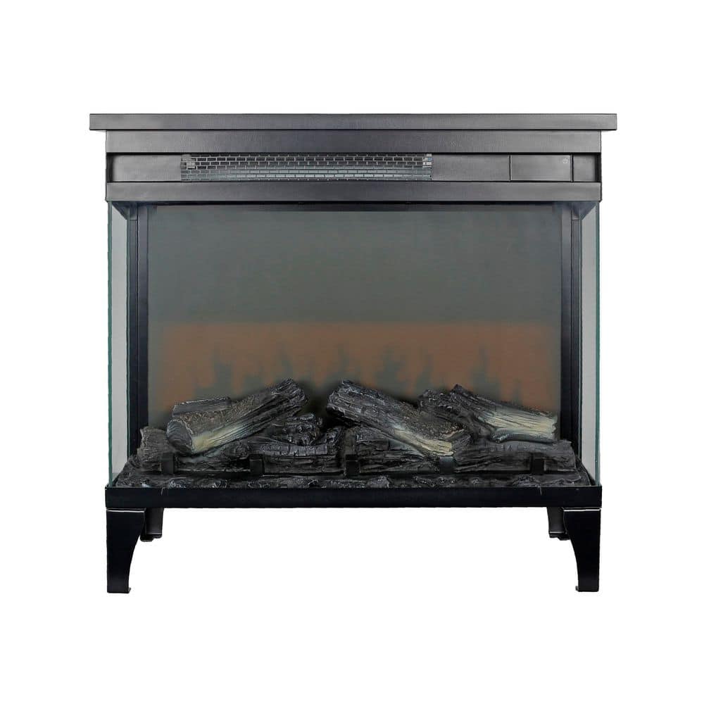 23.9 in. 1500-Watt Black 5000 BTU Freestanding Electric Fireplace Utility Convection Infrared Space Heater price history on PriceWatchPro