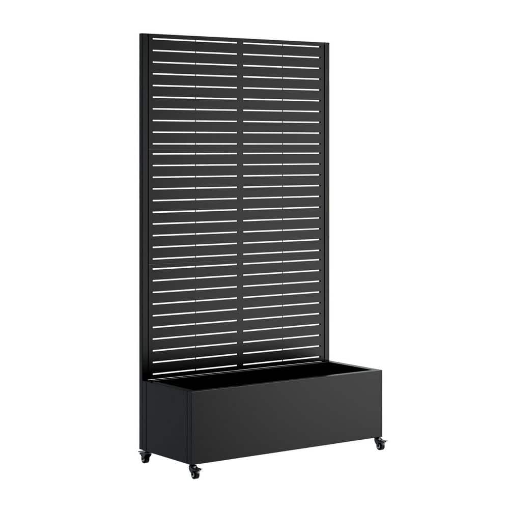 Black 73.21 in. H Metal Trellis Raised Garden Bed with 4 wheels Trellis & Privacy Screen price history on PriceWatchPro