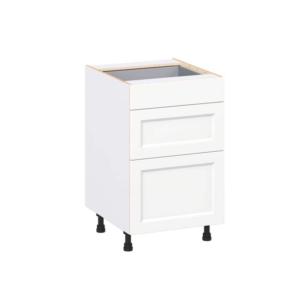Laramie 21 in. W x 24 in. D x 34.5 in. H Assembled Drawer Base Kitchen Cabinet in Painted Bright White with 3 Drawers price history on PriceWatchPro