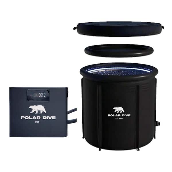 1-Person No Jet Cold Plunge Portable Ice Bath Tub with V5 Water Chiller