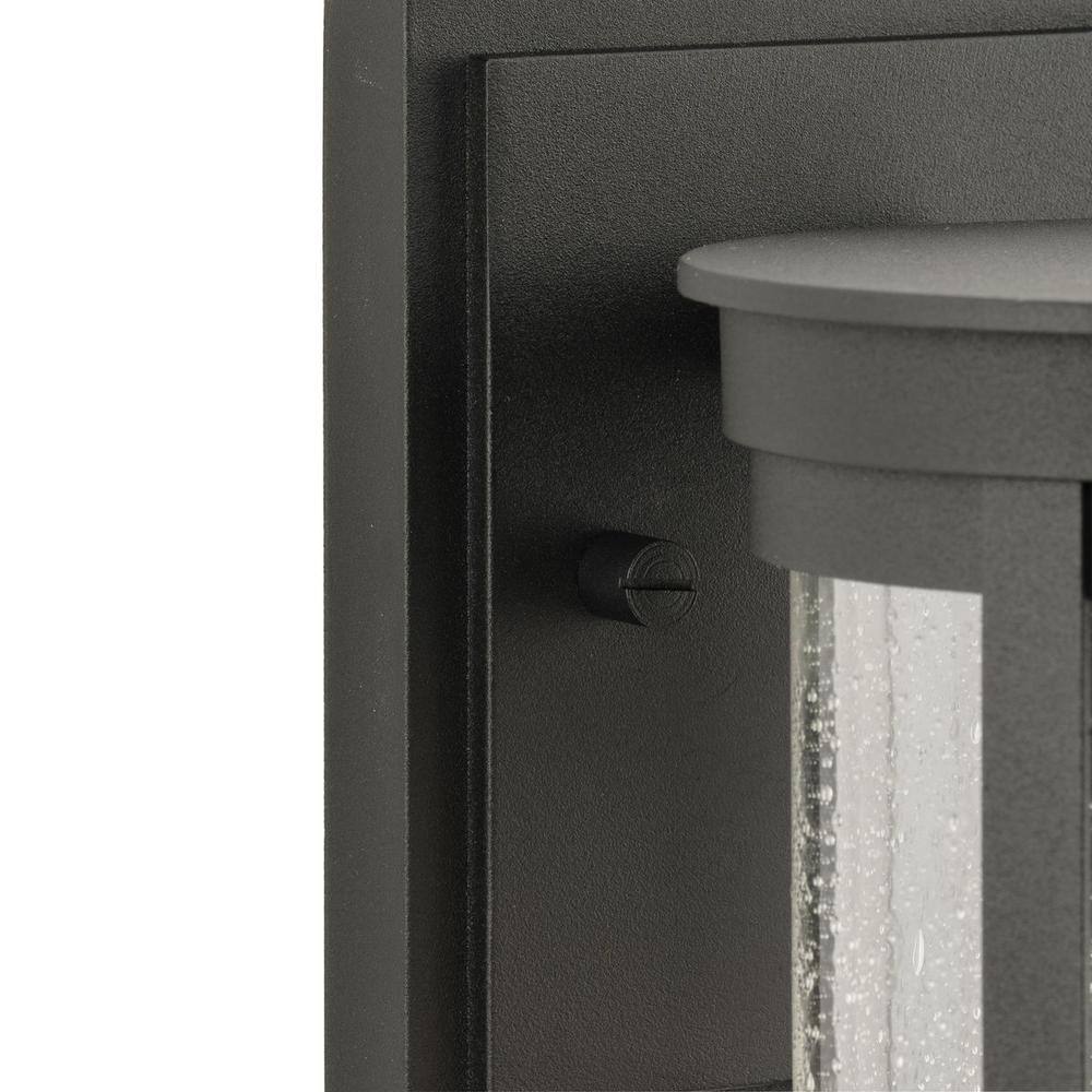 Belden Black Cast Aluminum Outdoor Wall Lantern with Clear Glass