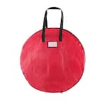 36 in. Artificial Red Christmas Wreath Storage Bag