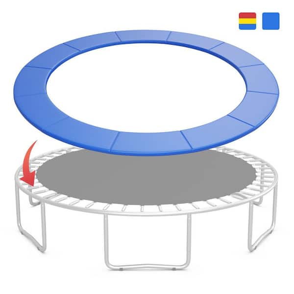Gymax 16 ft. Trampoline Replacement Safety Pad Universal Trampoline Cover Blue