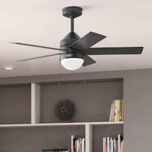 Rogers 44 in. Indoor Matte Black Ceiling Fan