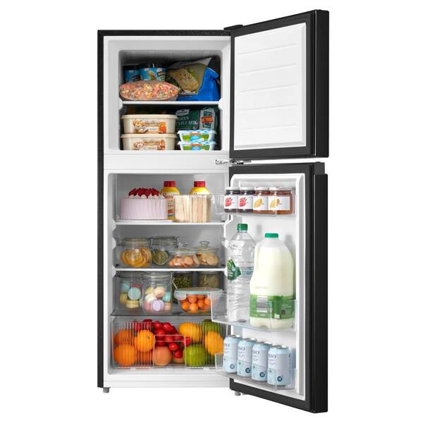 Comfee' 18.5 in 4.5 cu. ft. Double Door Mini Refrigerator in Black