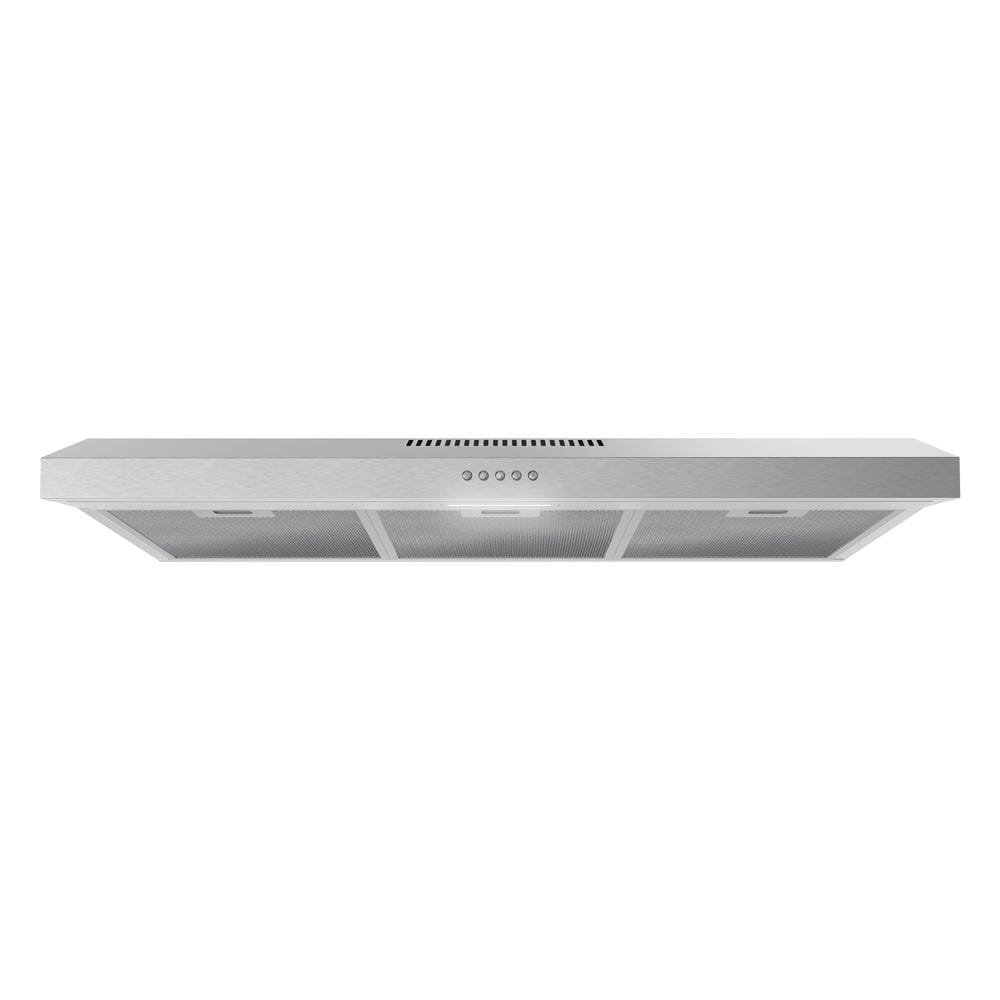 Streamline 36 in. 80 CFM Ferrara Ducted Under Cabinet Range Hood in Stainless Steel, Mesh Filters, Push Button Control, LED Light
