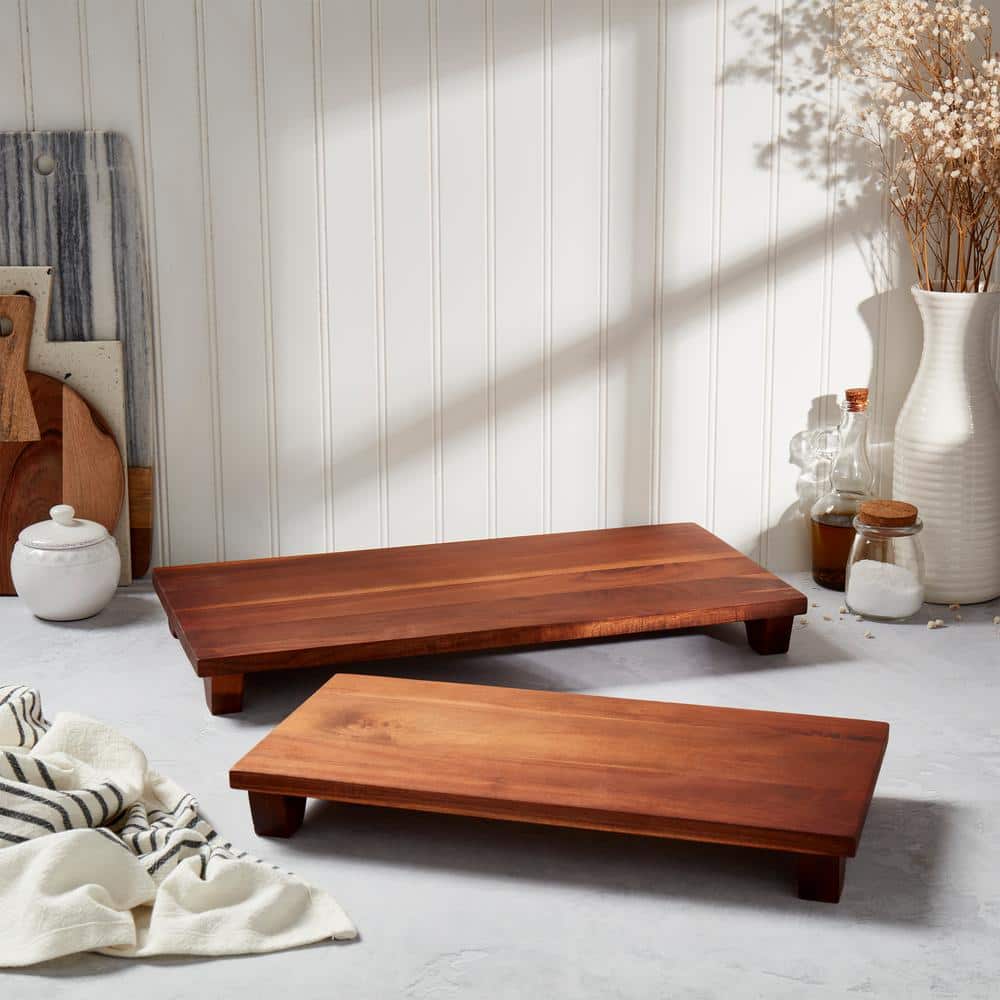 Doheny Duo Small and Medium Acacia Wood Cutting Board Set 12x8x1 and  14x10x1 GIFT BOX Included 