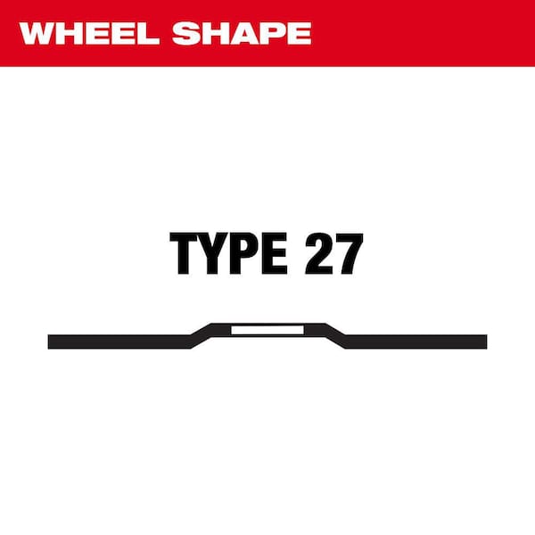 4-1/2 in. x 1/8 in. x 7/8 in. Dual Metal Cut & Grind Wheel - Type 27