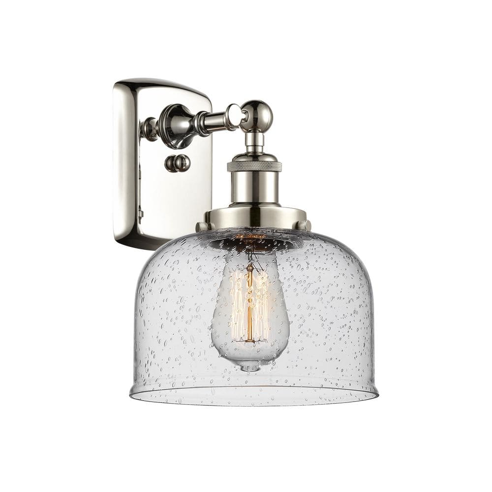 Bell 1-Light Polished Nickel Wall Sconce with Clear Glass Shade price history on PriceWatchPro