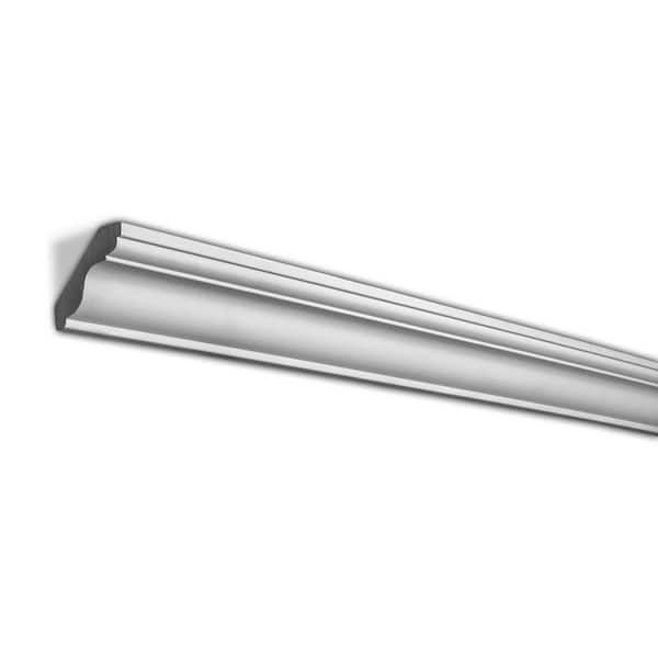 American Pro Decor 2-1/4 in. x 2-3/16 in. x 96 in. Plain Polyurethane Crown Moulding 48 LF (6-Pack)