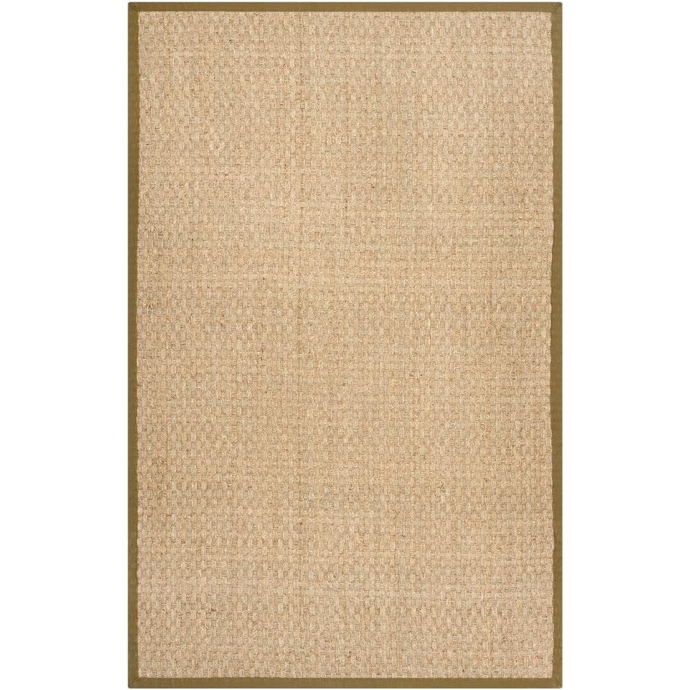 Natural Fiber Natural/Olive 5 ft. x 8 ft. Border Woven Area Rug price history on PriceWatchPro