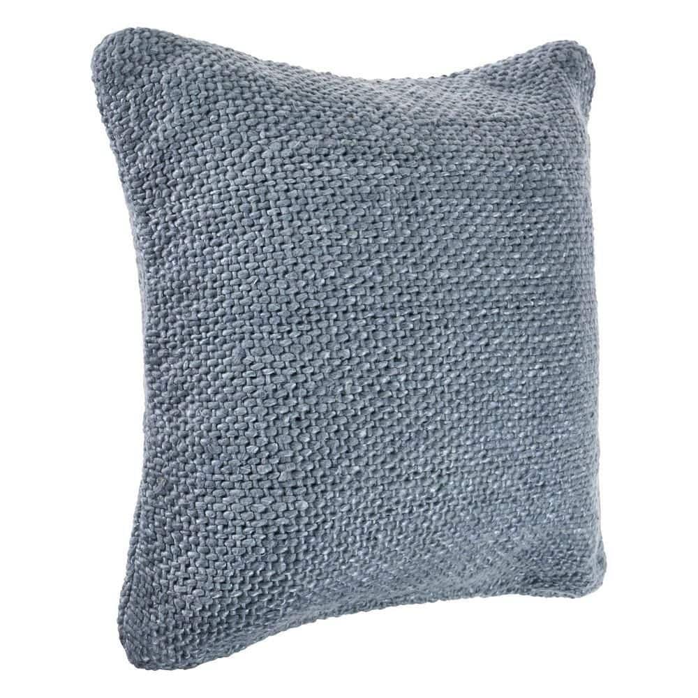 Frost Blue Woven Square Throw Pillow, 20" x 20"