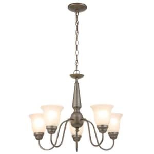 Display 5-Light Oil-Rubbed Bronze Convertible Chandelier