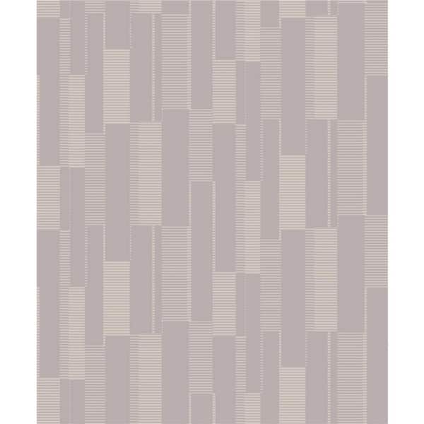 Dundee Deco Falkirk Ophia Rectangles Beige, White, Grey Vinyl Peelable Roll (Covers 57 sq. ft.)